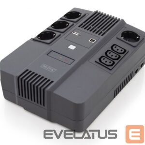 Serverid Digitus  All-in-One UPS, 800VA/480W, LED 12V/9Ah x1, 4x CEE 7/7,3x IEC C13, USB, RJ45 