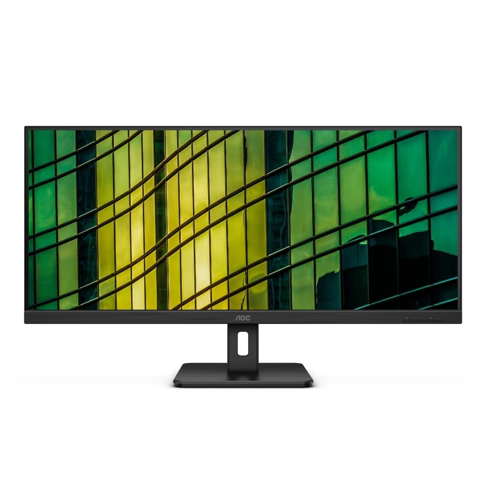 Monitor AOC Monitor U34E2M 34 ", VA, WQHD, 3440 x 1440, 21:9, 4 ms, 300 cd/m², Black, 100 Hz, HDMI ports quantity 2