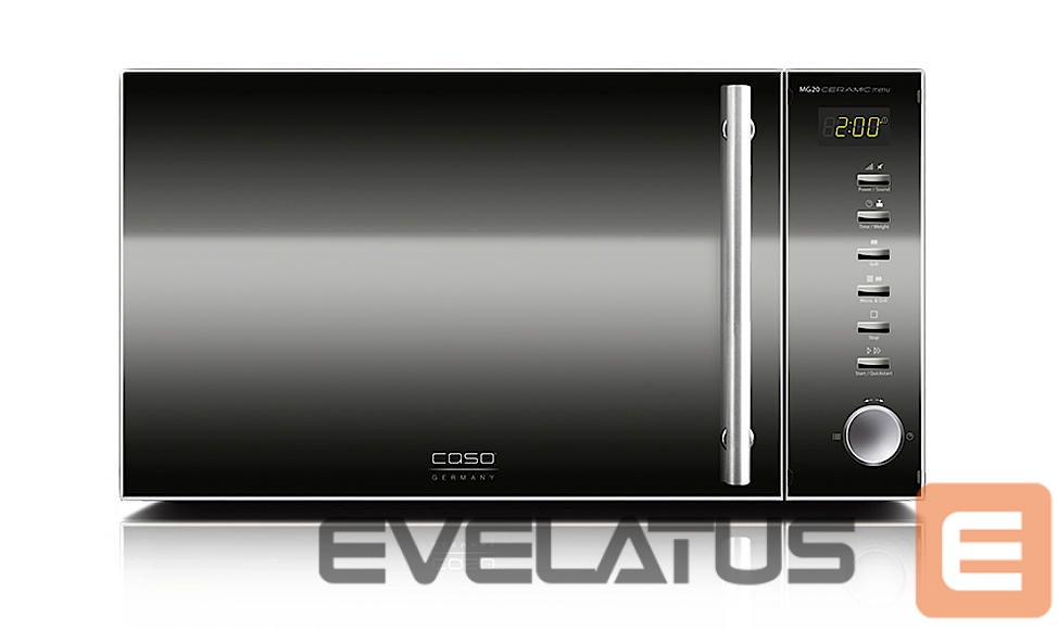 Microwave Caso Microwave oven MG 20 Free standing, 20 L, 800 W, Grill, Black, Ceramic bottom (no plate)