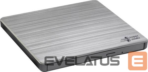 Server – muud tarvikud H.L Data Storage Ultra Slim Portable DVD-Writer GP60NS60 Interface USB 2.0, DVD±R/RW, CD read speed 24 x, CD write speed 24 x, Silver, Desktop/Notebook