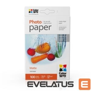Kontoritarbed ColorWay  PM2201004R Matte Photo Paper, White, 10 x 15 cm, 220 g/m² 