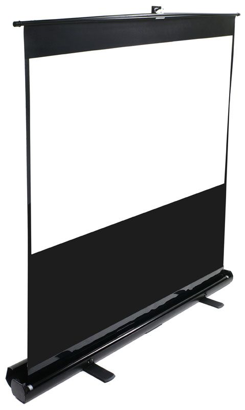 Projektori ekraan Elite Screens F84NWH ezCinema Portable Screen 84'' 16:9 / Diagonal 213.4cm, W 185.9cm x H 104.6cm / Black case / MaxWhite material / Gain 1.1 / 160° viewing angle / Telescoping support mechanism / Floor support feet / Built-in carrying handle