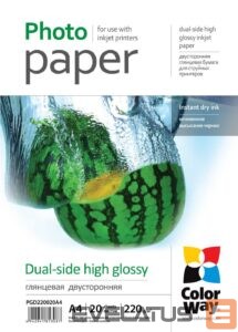 Office supplies ColorWay  High Glossy dual-side Photo Paper A4 220 g/m² 