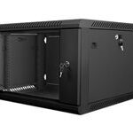 Computer components Lanberg  LANBERG WF01-6606-10B Lanberg wall-mounted rack 19 demounted flat pack 6U/600x600mm black 