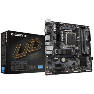 Pamatplate Intel procesorsiem Gigabyte  Mainboard||Intel B760 Express|LGA1700|Micro-ATX|Memory DDR4|Memory slots 4|2xPCI-Express 3.0 1x|1xPCI-Express 4.0 16x|2xM.2|1x15pin D-sub|1xHDMI|2xDisplayPort|2xUSB 2.0|3xUSB 3.2|1xUSB-C|1xPS/2|1xRJ45|3xAudio port|B760MDS3HDDR4 