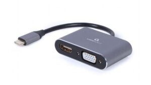 Modules and transceivers Gembird  I/O ADAPTER USB-C TO HDMI/VGA/A-USB3C-HDMIVGA-01 
