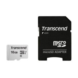 Muu arvutitarvik Transcend  MEMORY MICRO SDHC 16GB W/ADAP/C10 TS16GUSD300S-A 