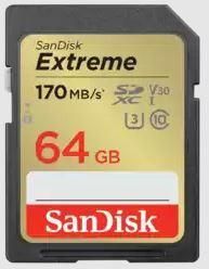 Другой аксессуар для компьютера SANDISK BY WESTERN DIGITAL  MEMORY SDXC 64GB UHS-1/SDSDXV2-064G-GNCIN SANDISK 