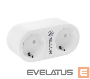 Koduelektroonika Tellur  WiFi AC Dual Plug, Energy reading, 16A, 2400W 