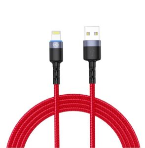 Lādēšanas ierīces un kabeļi Tellur  Data cable USB to Lightning with LED Light, 3A, 1.2m red 