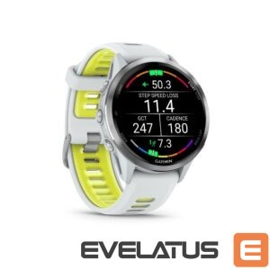 Viedpulksteni Garmin  Forerunner 970, Titanium with Whitestone Case and Whitestone/Translucent Amp Yellow Band 