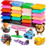 žaislai Kiddyz  24pcs Modelling Clay Set Soft Air-Dry & Non-Toxic Creative DIY Toy Multicolor 