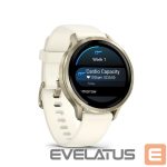 Nutikell Garmin  Venu 4 - 41mm, Lunar Gold with Bone Silicone Band sports watch 