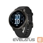 Nutikell Garmin  Venu 4 - 41mm, Slate with Black Silicone Band sports watch 
