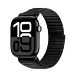 Siksniņa Dux Ducis  Apple Watch 38/40/41/42MM YE Nylon Braided Loop Wrist Strap Black