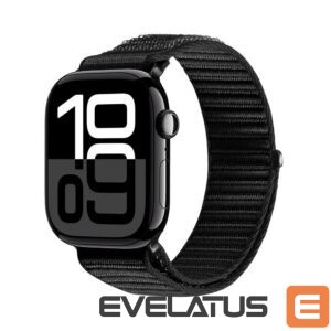 Siksniņa Dux Ducis  Apple Watch 38/40/41/42MM YE Nylon Braided Loop Wrist Strap Black