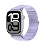 Siksniņa Dux Ducis  Apple Watch 38/40/41/42MM YE Nylon Braided Loop Wrist Strap Purple