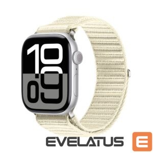 Siksniņa Dux Ducis  Apple Watch 38/40/41/42MM YE Nylon Braided Loop Wrist Strap Starlight