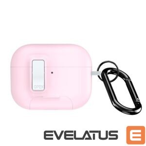 Headphone case Dux Ducis Apple AirPods Pro 3 PECQ Series PC+TPU Cover with Hook White Pink