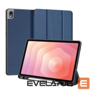 Maciņš grāmata Dux Ducis Samsung Galaxy Tab S11 Domo Series Tri-fold Stand PU Leather Tablet Cover Blue