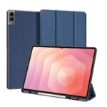 Book case Dux Ducis  Galaxy Tab S11 Ultra Domo Series Tri-fold Stand PU Leather Tablet Cover Blue