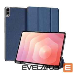 Maciņš grāmata Dux Ducis Samsung Galaxy Tab S11 Ultra Domo Series Tri-fold Stand PU Leather Tablet Cover Blue