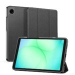 Knygos tipo dėklas Dux Ducis Samsung Galaxy Tab A9 / Tab A11 Domo Series Tri-fold Stand PU Leather Tablet Cover Black