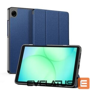 Maciņš grāmata Dux Ducis Samsung Galaxy Tab A9 / Tab A11 Domo Series Tri-fold Stand PU Leather Tablet Cover Blue
