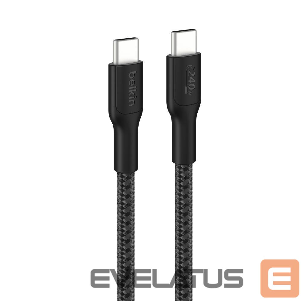 Cable Belkin USB-C TO USB-C 240W 2.0, BRAIDED PCR, 3M Black