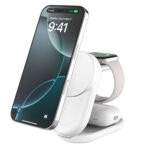 Беспроводное зарядное устройство Belkin  UltraCharge 25w Qi2 3in1 Magnetic Charger White