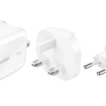 Адаптер Belkin  BOOSTCHARGE 70w 2C1A Wall Charger with interchangable plug tips UK, EU, US White