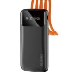 Power bank Dudao  Dudao K6Pro Universal 10000mAh Power Bank with USB Cable, USB Type C, Lightning white (K6Pro-white) Black