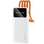 Išorinė baterija Dudao  Dudao K6Pro Universal 10000mAh Power Bank with USB Cable, USB Type C, Lightning Black (K6Pro-black) White