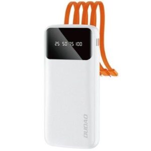 Power bank Dudao  Dudao K6Pro Universal 10000mAh Power Bank with USB Cable, USB Type C, Lightning Black (K6Pro-black) White