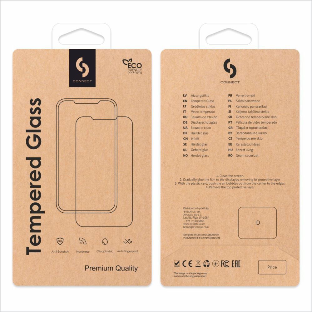 Aizsargstikls Connect Xiaomi Poco X7 2.5D Full Cover Japan Glue Glass Anti-Static Stronger Black