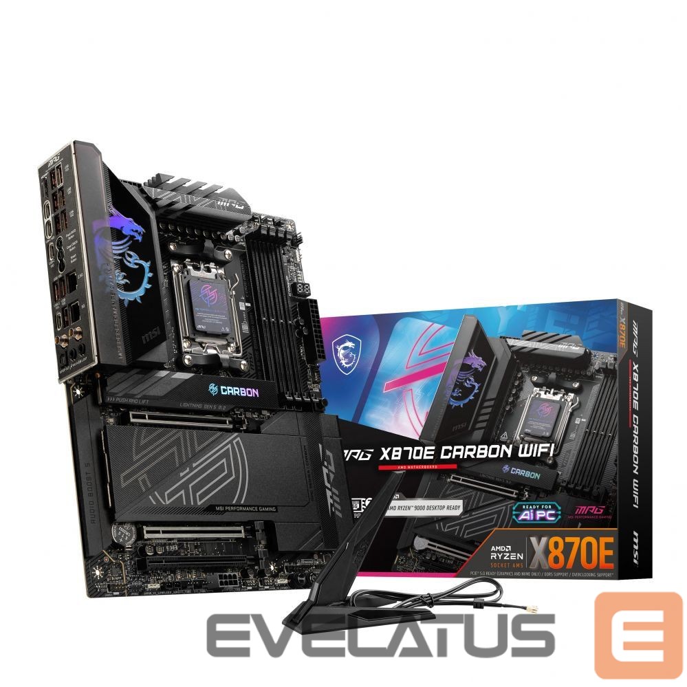 Motherboard for Intel processors MSI Processor family AMD | Processor socket AM5 | DDR5 UDIMM | Supported hard disk drive interfaces SATA, M.2 | Number of SATA connectors 4