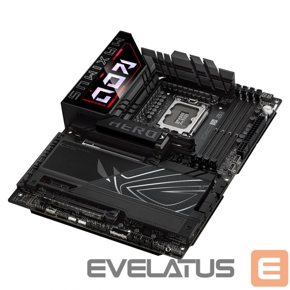 Intel protsessori emaplaat Asus ROG MAXIMUS Z890 HERO | Processor family Intel | Processor socket LGA1851 | DDR5 | Supported hard disk drive interfaces M.2, SATA | Number of SATA connectors 4