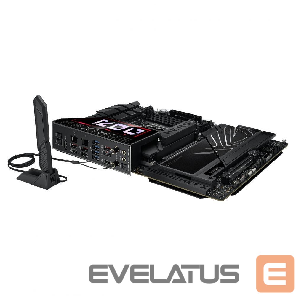 Intel protsessori emaplaat Asus ROG MAXIMUS Z890 HERO | Processor family Intel | Processor socket LGA1851 | DDR5 | Supported hard disk drive interfaces M.2, SATA | Number of SATA connectors 4