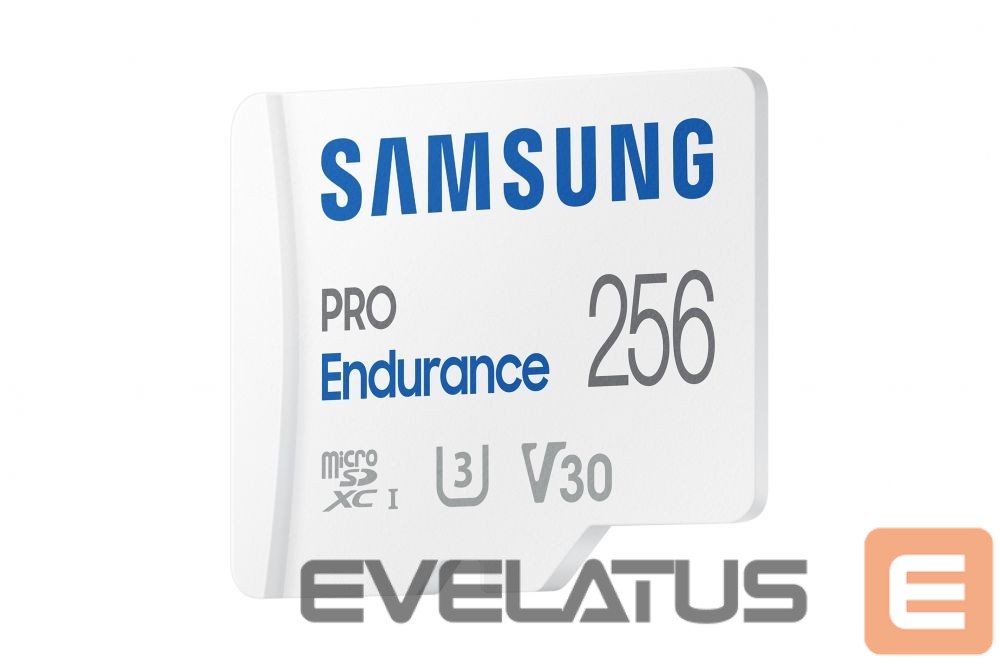 Mälukaardid Samsung PRO Endurance MB-MJ256KA/EU 256 GB, MicroSD Memory Card, Flash memory class U3, V30, Class 10, SD adapter
