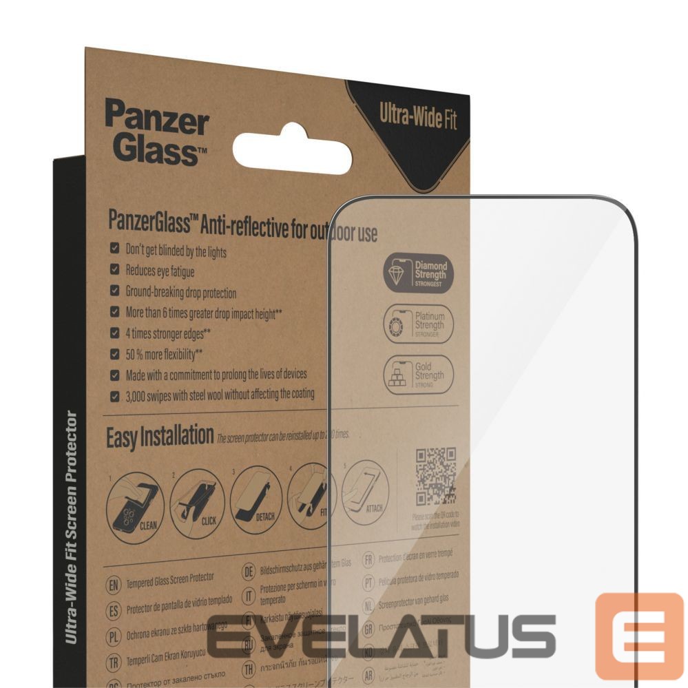 Back panel cover PanzerGlass Screen protector, Apple, iPhone 14 Pro Max, Glass, Clear, Anti-Reflective