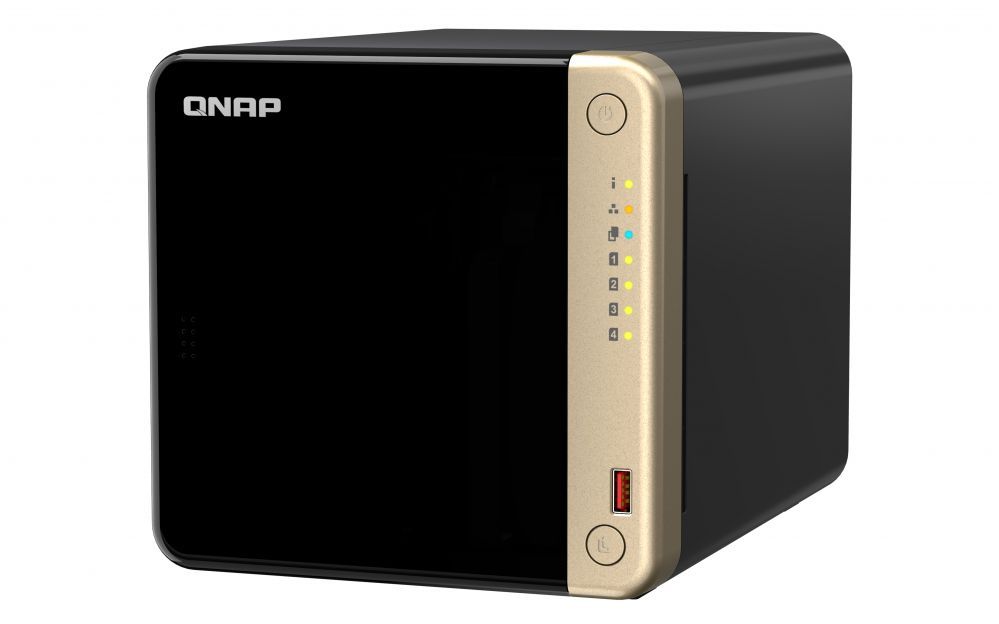 Mälupulk QNAP TS-464-8G 4-Bay desktop NAS, Intel® Celeron® N5105/N5095 quad-core, 8 GB onboard not expandable, 4 x 3.5"/2.5" SATA 6Gb/s drive bays, 2