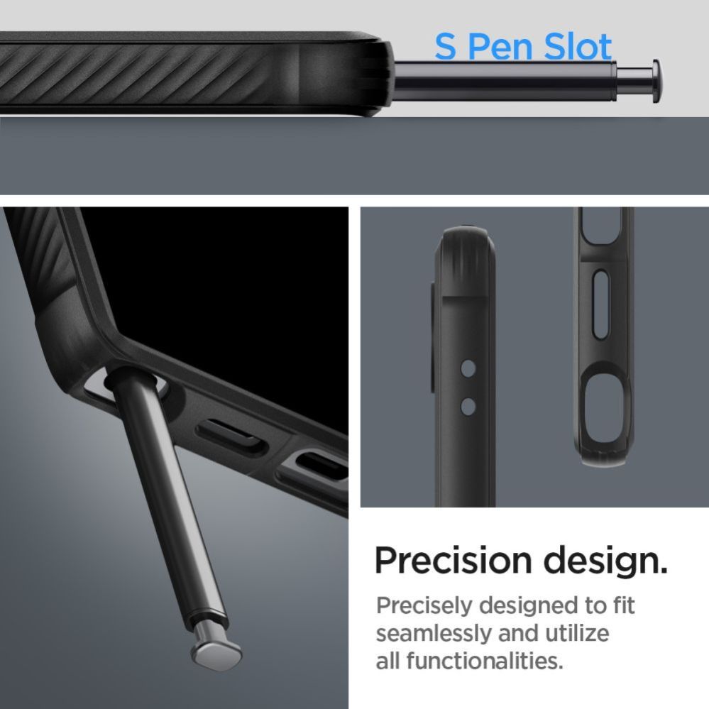 Citas preces Spigen Spigen Rugged Armor Case for Samsung Galaxy S24 Ultra - Matte Black