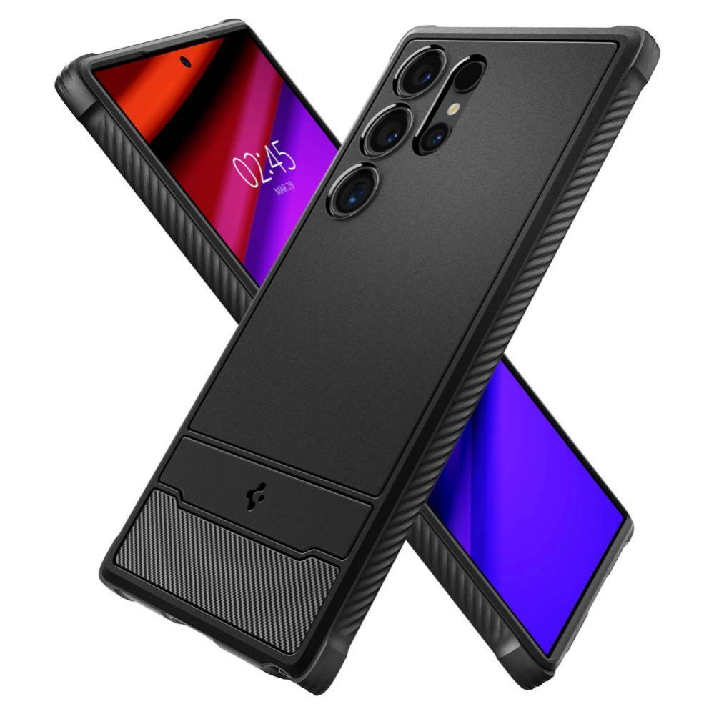 Citas preces Spigen Spigen Rugged Armor Case for Samsung Galaxy S24 Ultra - Matte Black