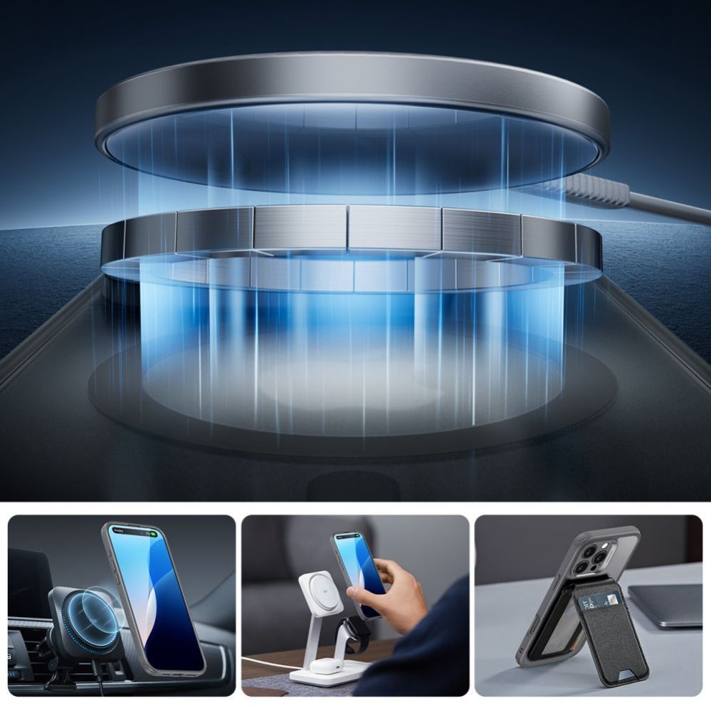 Citas preces ESR ESR Classic Pro Set Halolock MagSafe iPhone 16 Pro Case - Gray