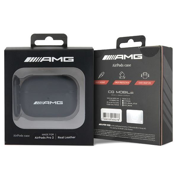 Citas preces Mercedes-Benz AMG AMAP2SLWK AirPods Pro 2 (2022/2023) cover black/black Leather White Logo
