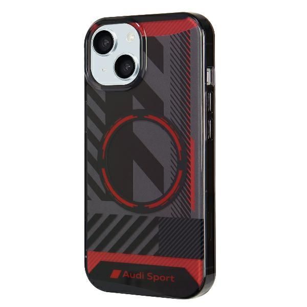 Citas preces Audi Audi IML Sport MagSafe Case iPhone 15 / 14 Plus Plus 6.7" black/black hardcase AU-IMLMIP15M-RSQ/D2-BK