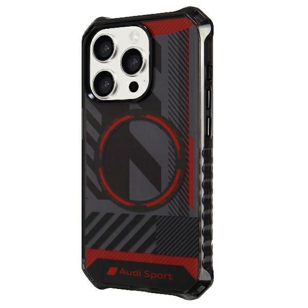 Citas preces Audi Audi IML Sport MagSafe Case iPhone 15 Pro Max 6.7" black/black hardcase AU-IMLMIP15PM-RSQ/D2-BK