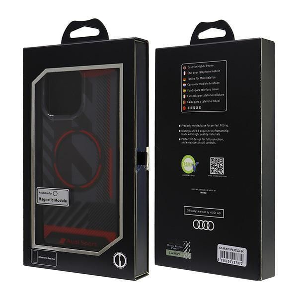 Citas preces Audi Audi IML Sport MagSafe iPhone 16 Pro Max 6.9" black/black hardcase AUS-IMLMIP16PM-RSQ/D2-BK