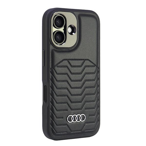 Citas preces Audi Audi Synthetic Leather MagSafe iPhone 16 Plus 6.7" black/black hardcase AU-TPUPCMIP16M-GT/D3-BK