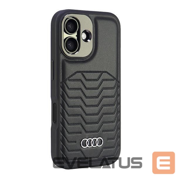 Citas preces Audi Audi Synthetic Leather MagSafe iPhone 16 Plus 6.7" black/black hardcase AU-TPUPCMIP16M-GT/D3-BK